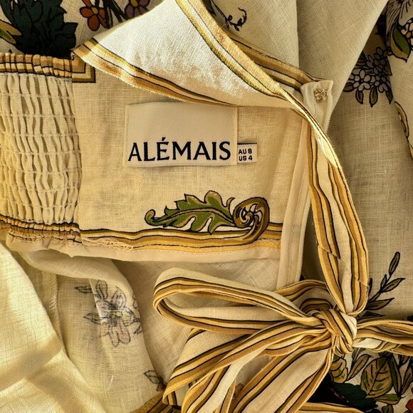 Alemais Antoinette Ballet Linen Midi Dress - Picture 13 of 14